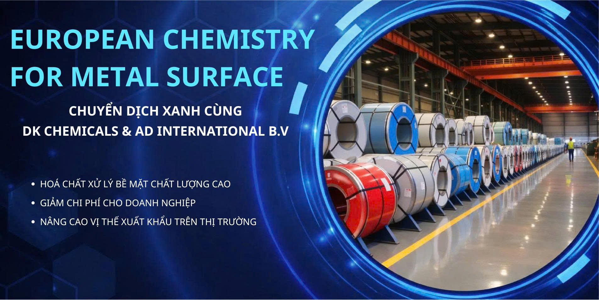 European chemistry for metal surface promotion